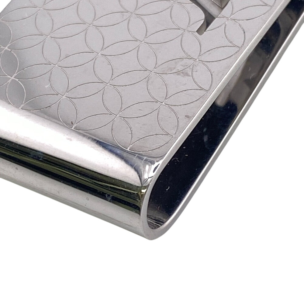LOUIS VUITTON Money clip M65041 Steel Silver LV logo building clip champs elyses mens(Unisex) Used Authentic