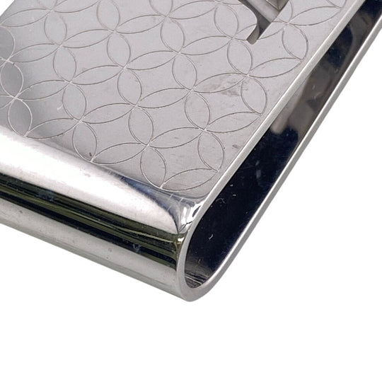 LOUIS VUITTON Money clip M65041 Steel Silver LV logo building clip champs elyses mens(Unisex) Used Authentic