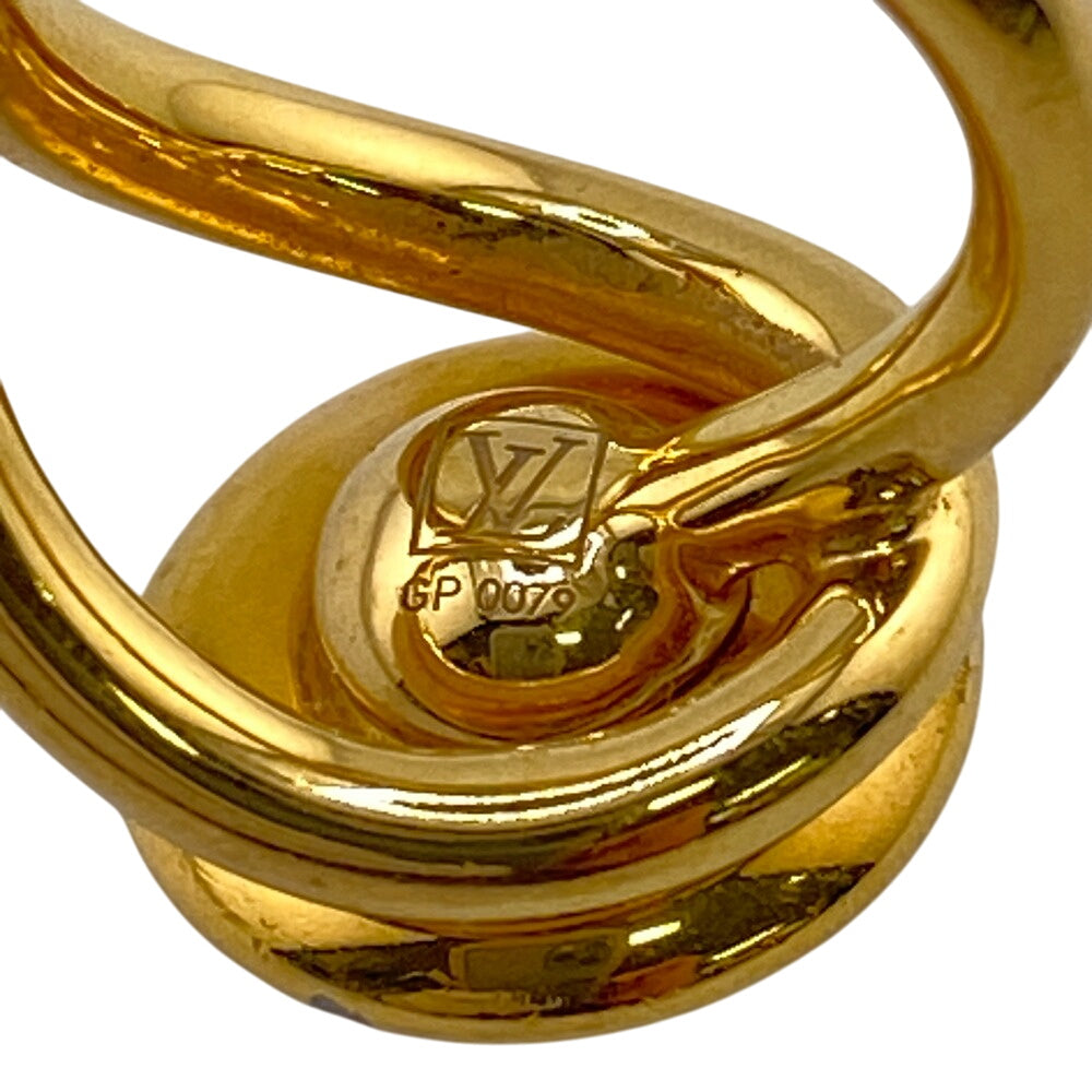 LOUIS VUITTON Ring M65973 Gold Plated gold LV logo Berg Celest Women S Used Authentic