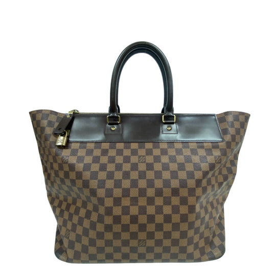 LOUIS VUITTON Handbag N41163 leather Brown Boston Duffel bag Damier Neo Greenwich unisex(Unisex) Used Authentic