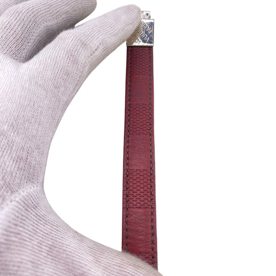 LOUIS VUITTON bracelet M6190E leather black Damier Grafitte Brassler Pruitt Women(Unisex) Used Authentic