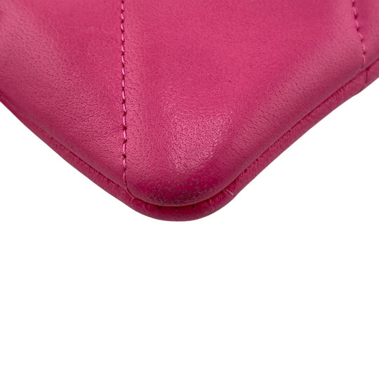 CHANEL Coin case lambskin pink Matrasse COCO Mark chanel 19 Women Used Authentic