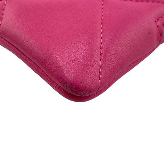CHANEL Coin case lambskin pink Matrasse COCO Mark chanel 19 Women Used Authentic