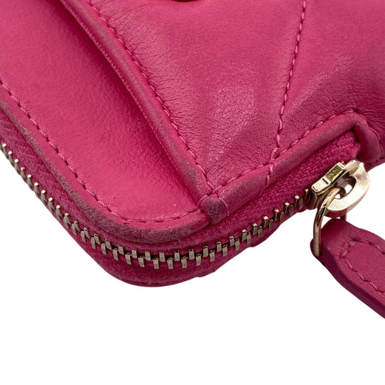 CHANEL Coin case lambskin pink Matrasse COCO Mark chanel 19 Women Used Authentic