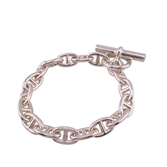 HERMES bracelet Silver925 Silver 17 frames Chene DunkleMM Women(Unisex) Used Authentic