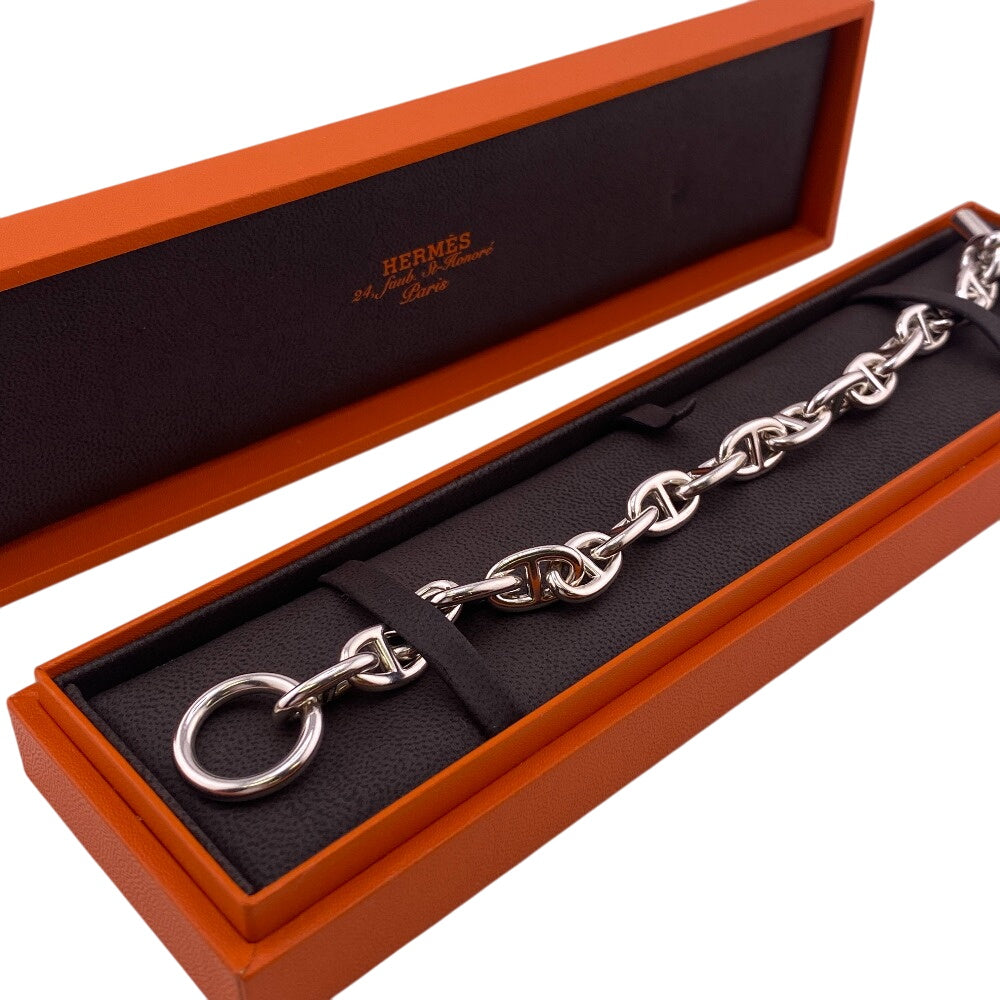 HERMES bracelet Silver925 Silver 17 frames Chene DunkleMM Women(Unisex) Used Authentic