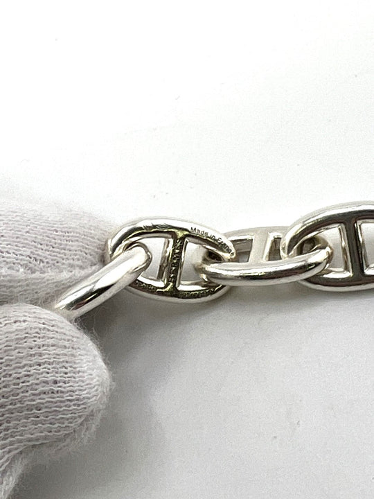HERMES bracelet Silver925 Silver 17 frames Chene DunkleMM Women(Unisex) Used Authentic