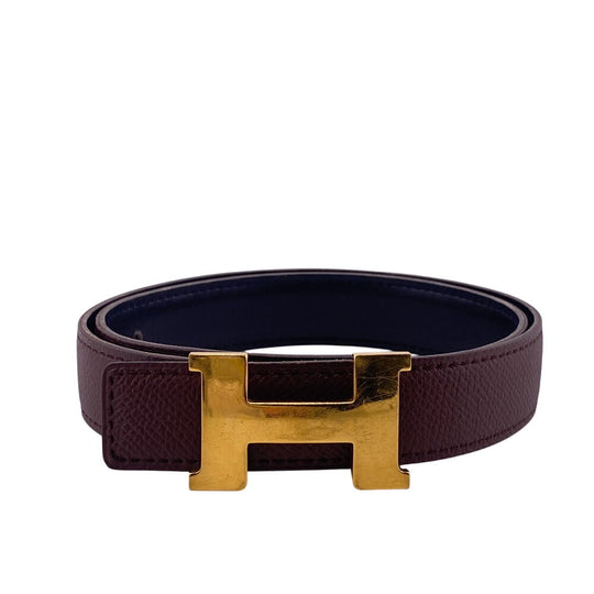 HERMES belt leather Brown 1 Mini Constance H Belt Women Used Authentic