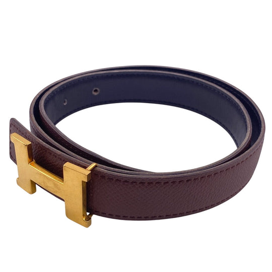 HERMES belt leather Brown 1 Mini Constance H Belt Women Used Authentic