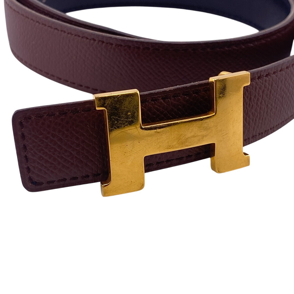 HERMES belt leather Brown 1 Mini Constance H Belt Women Used Authentic