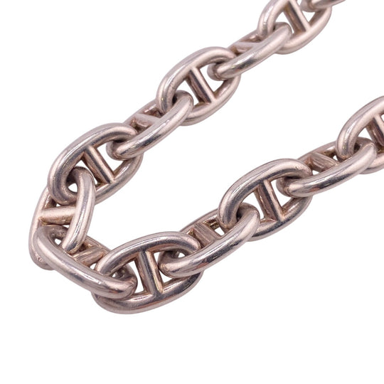 HERMES bracelet Silver925 Silver 15 frames Chene DunkleMM(Unisex) Used Authentic