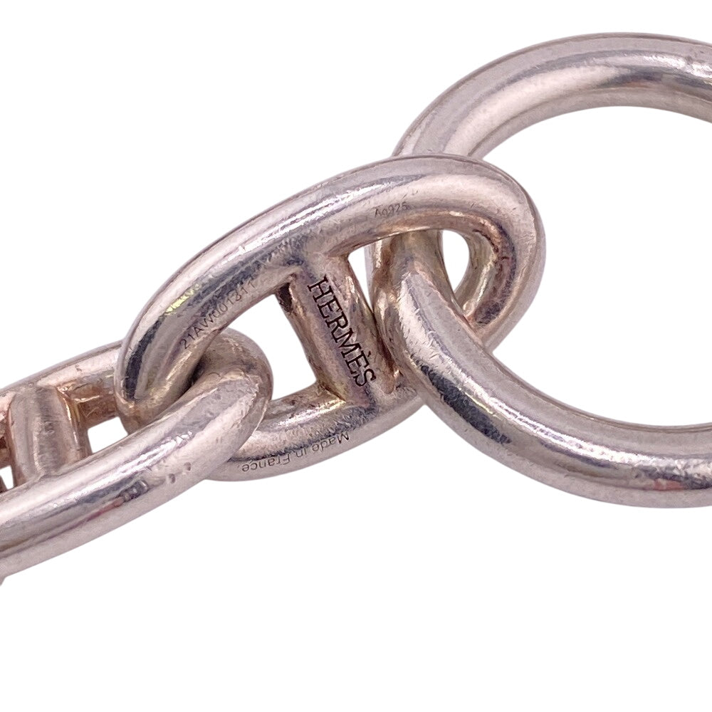 HERMES bracelet Silver925 Silver 15 frames Chene DunkleMM(Unisex) Used Authentic