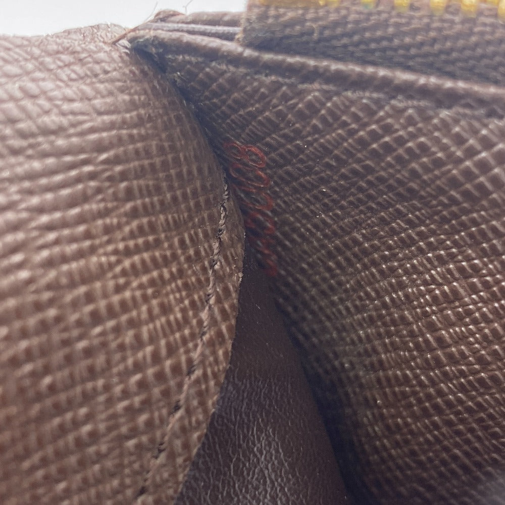 LOUIS VUITTON Long Wallet Purse N63071 leather Brown 1 Damier Unsolit Women(Unisex) Used Authentic