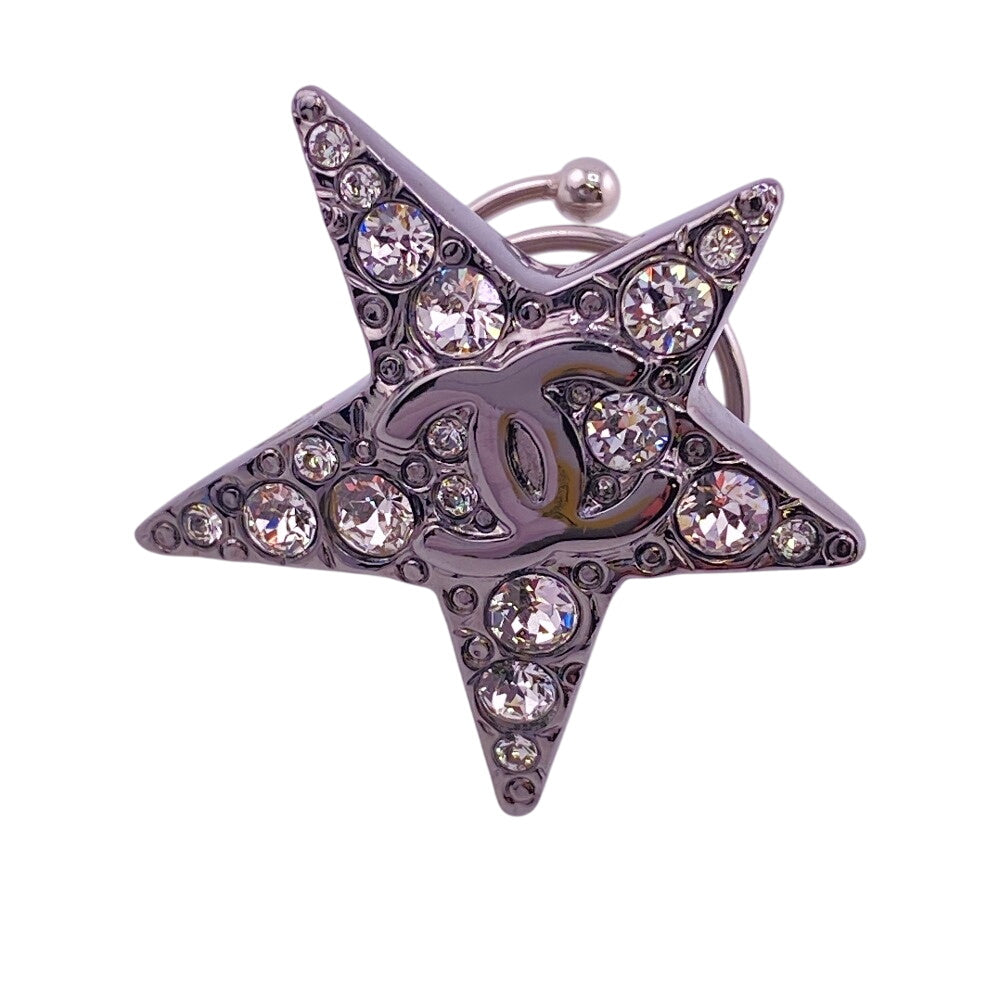 CHANEL hair accessory B22C Gold Plated blue COCO Mark Star Rhinestone Star motif Women Used Authentic