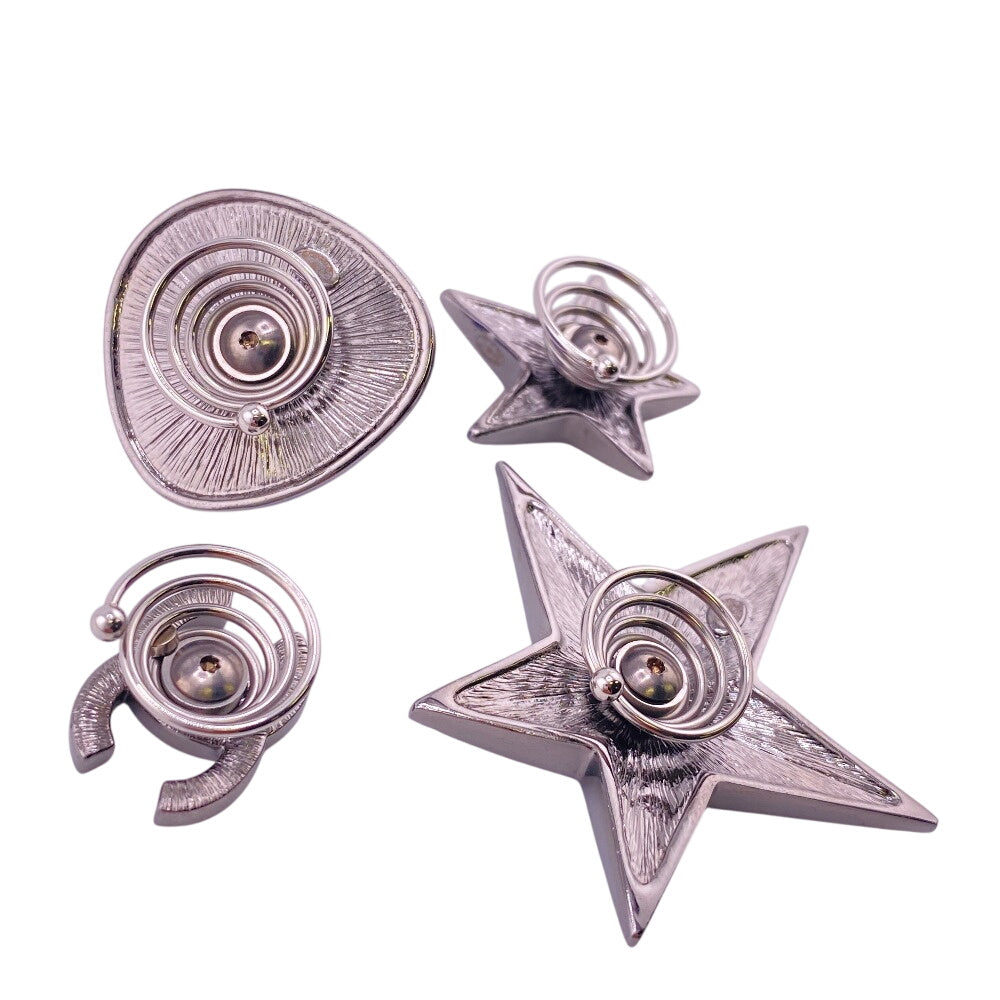 CHANEL hair accessory B22C Gold Plated blue COCO Mark Star Rhinestone Star motif Women Used Authentic