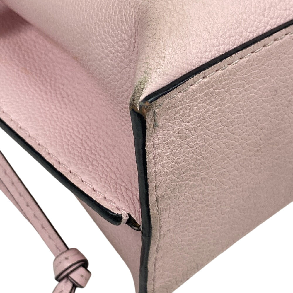 LOEWE Handbag leather pink 2WAY anagram Gate top handle mini Women Used Authentic