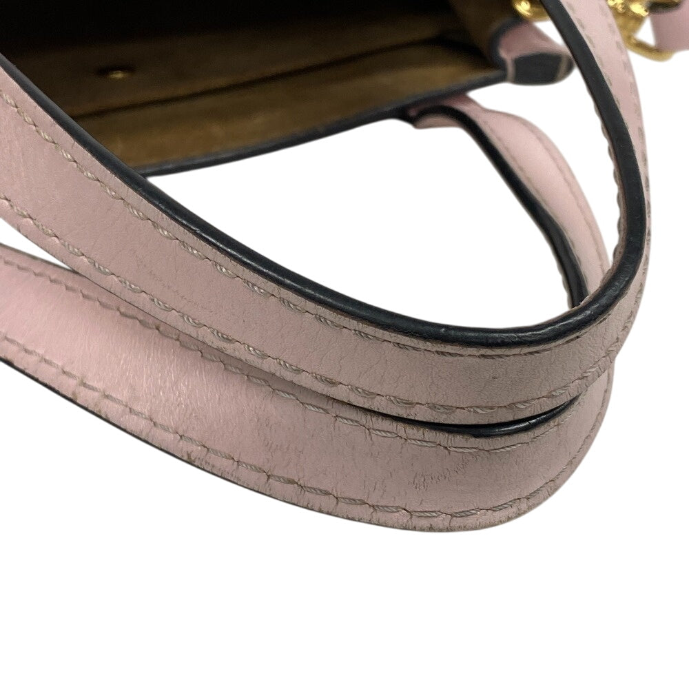 LOEWE Handbag leather pink 2WAY anagram Gate top handle mini Women Used Authentic