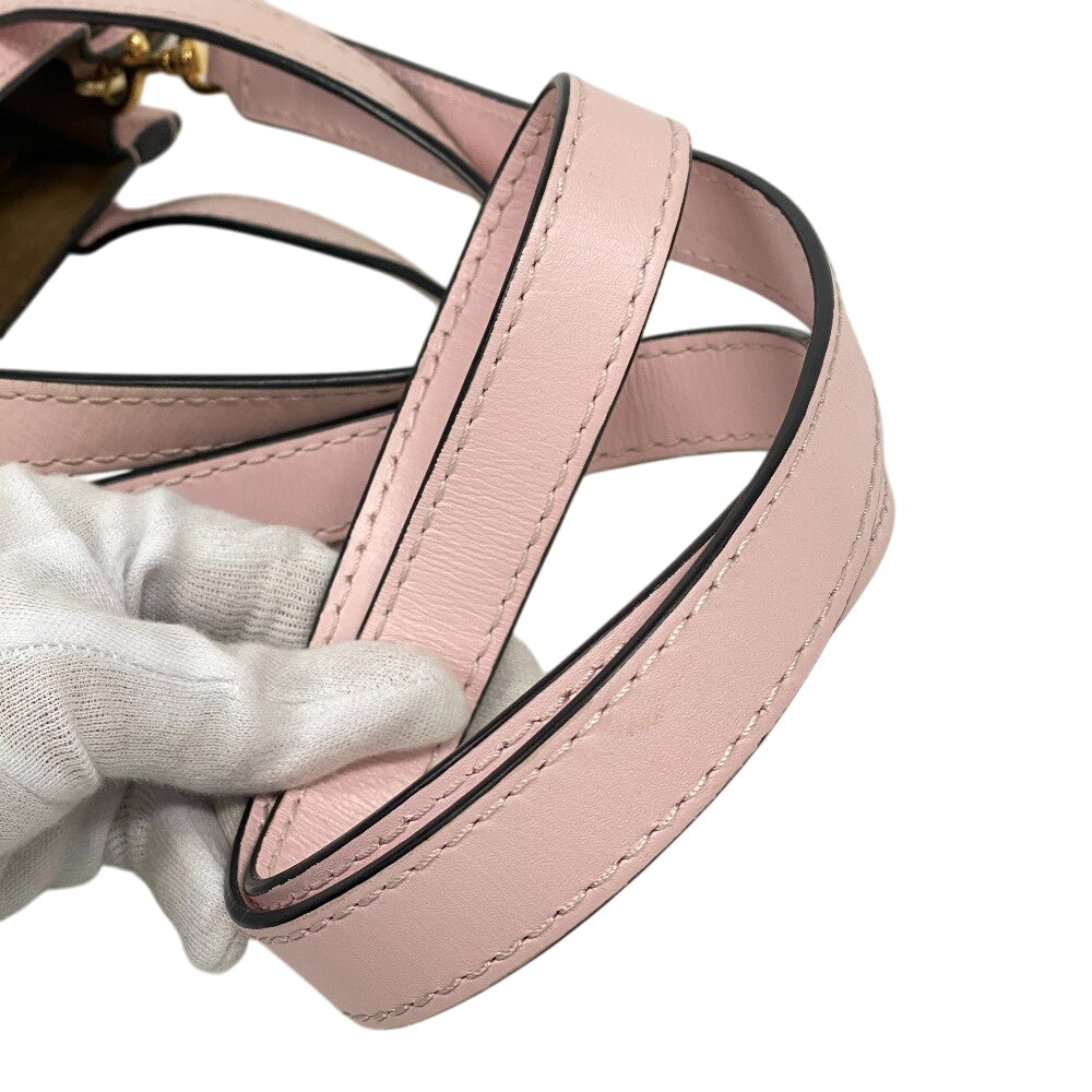 LOEWE Handbag leather pink 2WAY anagram Gate top handle mini Women Used Authentic