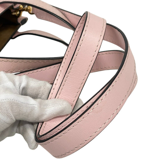 LOEWE Handbag leather pink 2WAY anagram Gate top handle mini Women Used Authentic