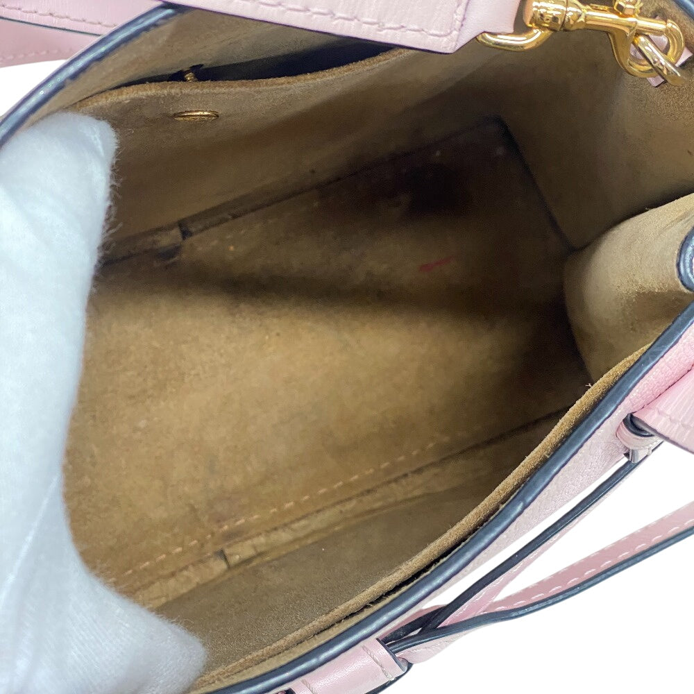 LOEWE Handbag leather pink 2WAY anagram Gate top handle mini Women Used Authentic