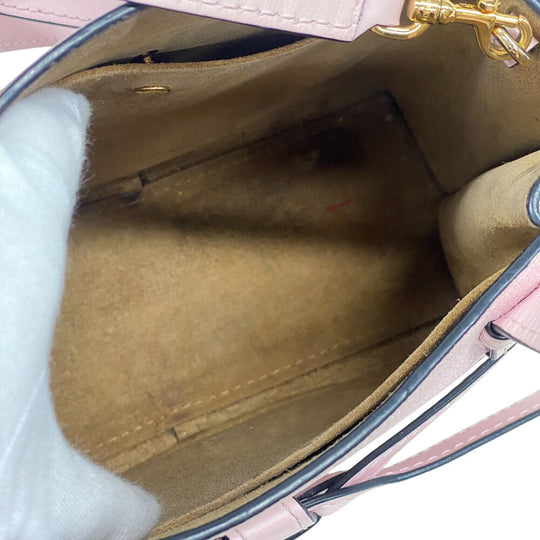 LOEWE Handbag leather pink 2WAY anagram Gate top handle mini Women Used Authentic