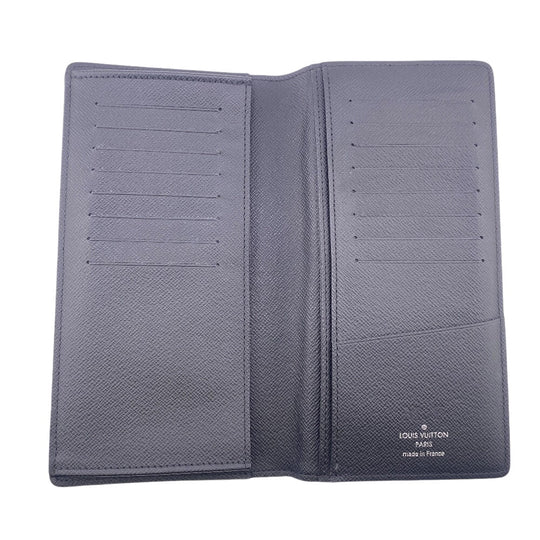 LOUIS VUITTON Long Wallet Purse N62227 leather black Damier Grafitte Ron mens Used Authentic