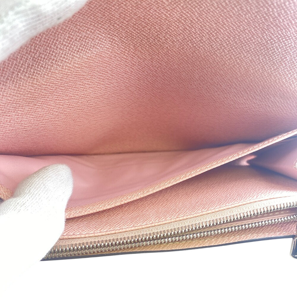 LOUIS VUITTON Long Wallet Purse M61394 leather pink Portefeuille Epi Sarah Rose Ballerine Women Used Authentic