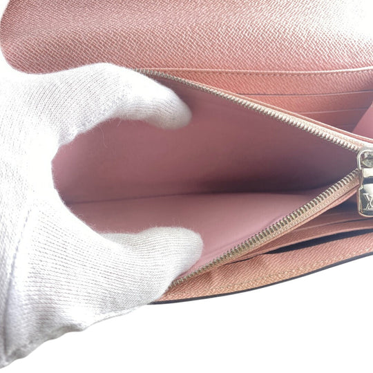 LOUIS VUITTON Long Wallet Purse M61394 leather pink Portefeuille Epi Sarah Rose Ballerine Women Used Authentic
