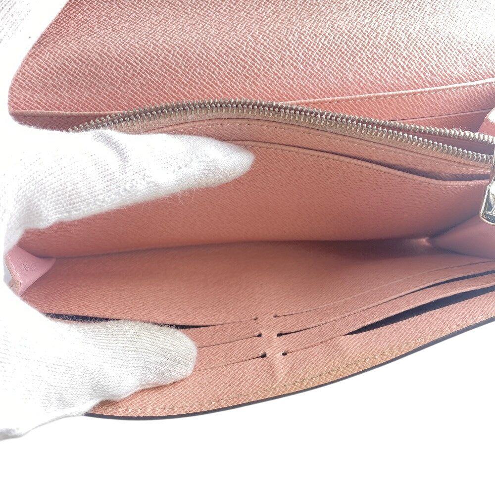 LOUIS VUITTON Long Wallet Purse M61394 leather pink Portefeuille Epi Sarah Rose Ballerine Women Used Authentic
