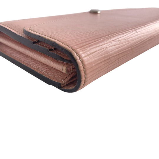 LOUIS VUITTON Long Wallet Purse M61394 leather pink Portefeuille Epi Sarah Rose Ballerine Women Used Authentic