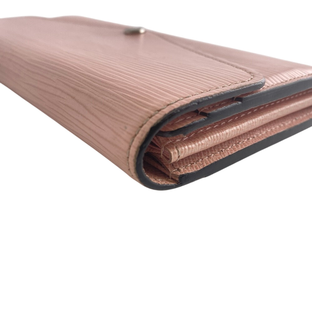 LOUIS VUITTON Long Wallet Purse M61394 leather pink Portefeuille Epi Sarah Rose Ballerine Women Used Authentic