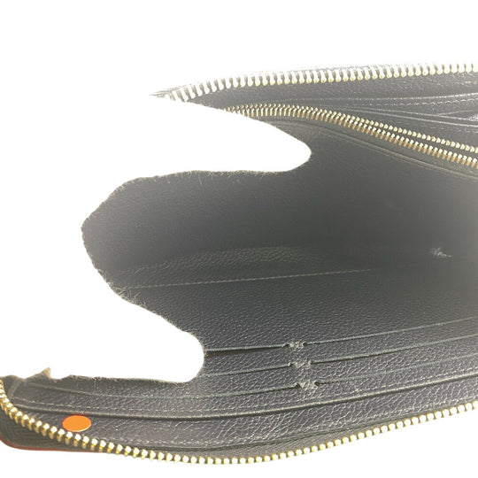 LOUIS VUITTON Long Wallet Purse M69415 leather Navy Zip Around Portefeuille Monogram Ann Platt Clemence Women(Unisex) Used Authentic