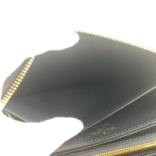 LOUIS VUITTON Long Wallet Purse M69415 leather Navy Zip Around Portefeuille Monogram Ann Platt Clemence Women(Unisex) Used Authentic