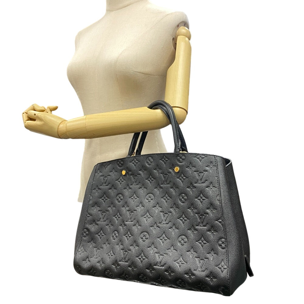 LOUIS VUITTON Handbag M41069 leather black Monogram Ann Platt Montaigne GM Women(Unisex) Used Authentic