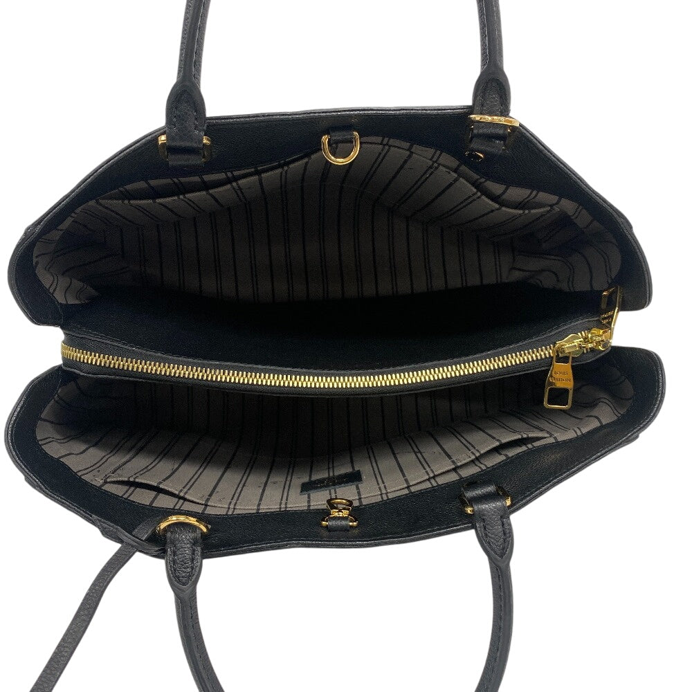 LOUIS VUITTON Handbag M41069 leather black Monogram Ann Platt Montaigne GM Women(Unisex) Used Authentic