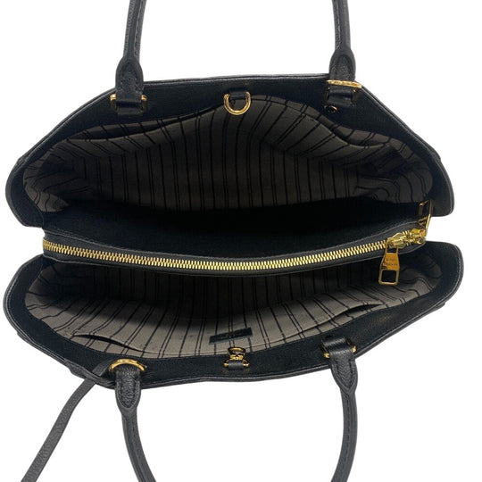 LOUIS VUITTON Handbag M41069 leather black Monogram Ann Platt Montaigne GM Women(Unisex) Used Authentic