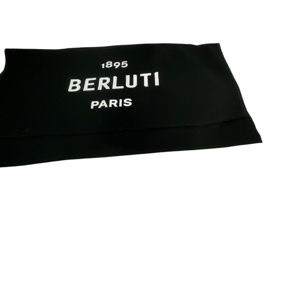 Berluti Long Wallet Purse leather Brown Zippy Organizer Calligraphy Tali Scrit leather long zip wallet mens Used Authentic