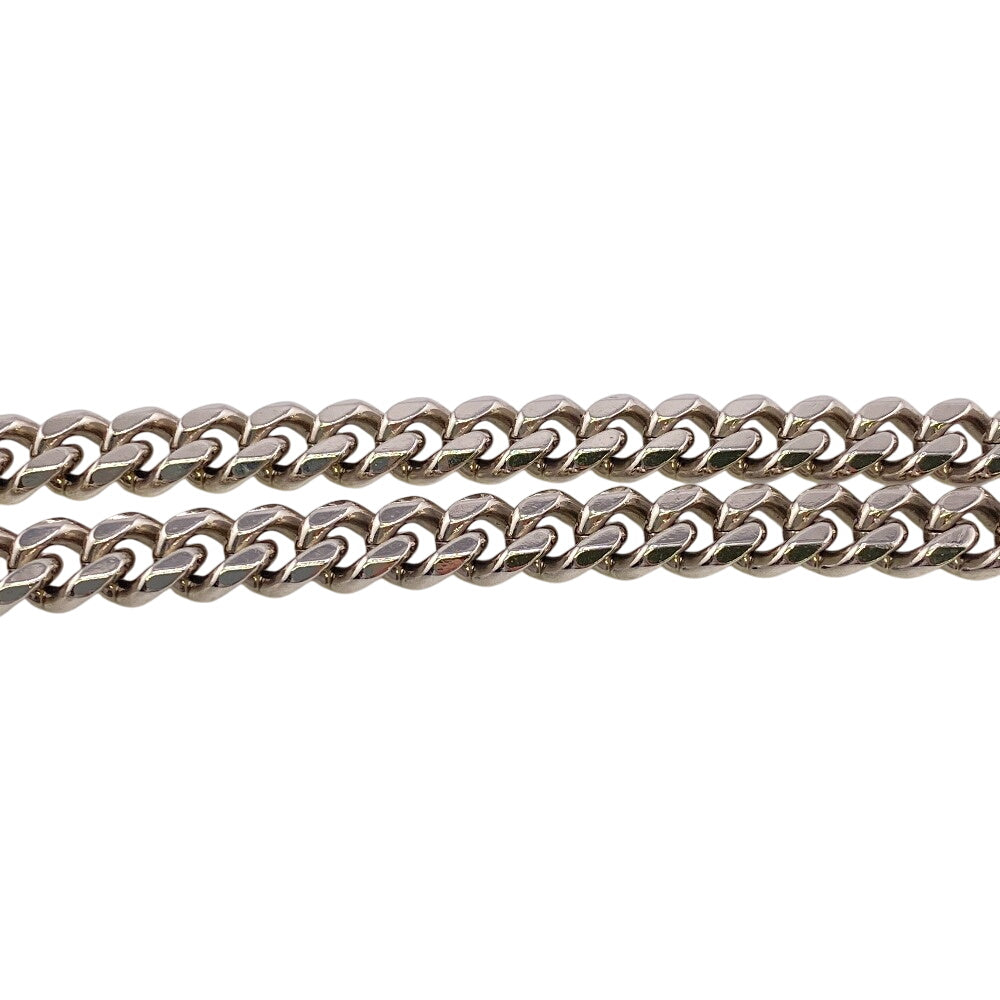 Dior Necklace metal Silver Kihei Chain RIBBON logo Women Used Authentic