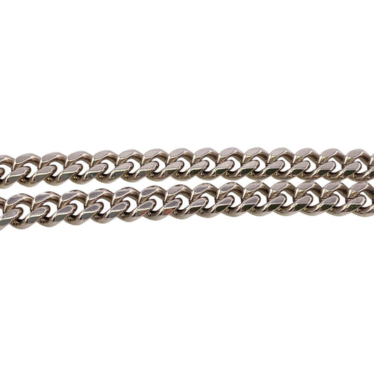 Dior Necklace metal Silver Kihei Chain RIBBON logo Women Used Authentic