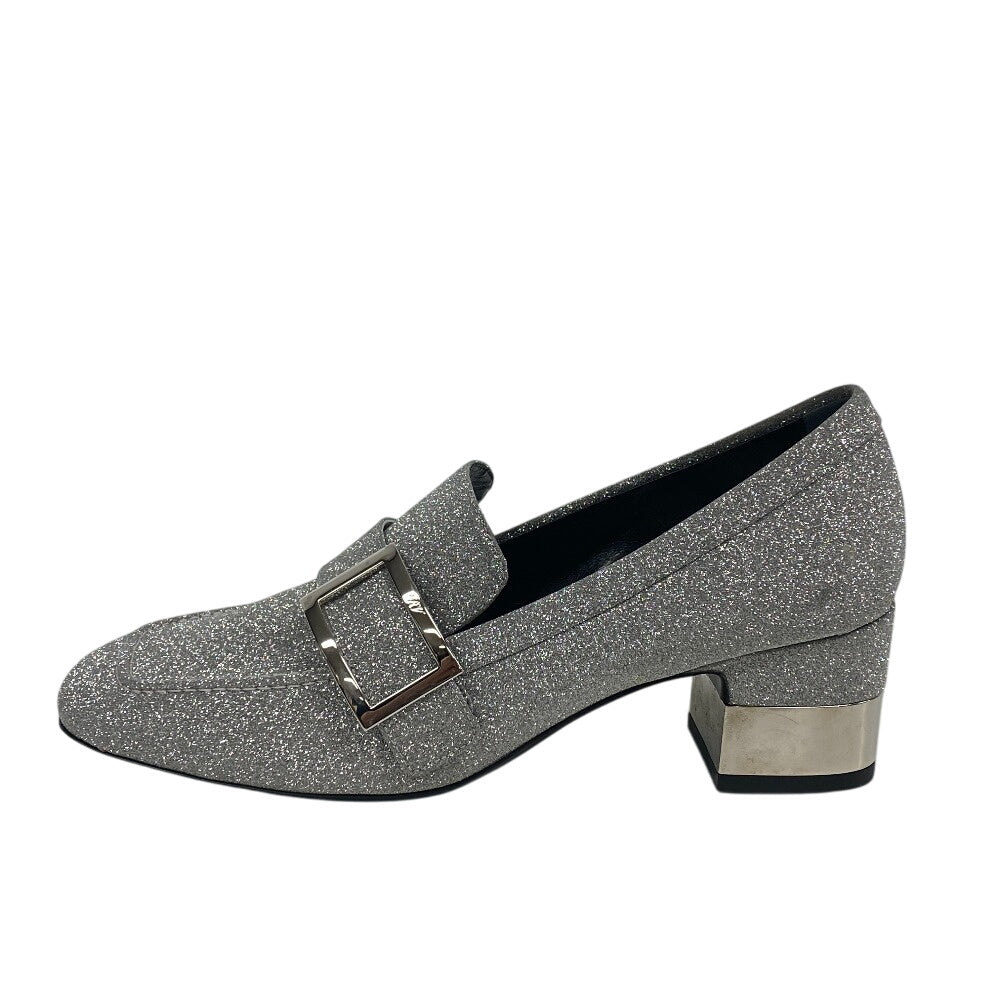 ROGERVIVIER pumps leather Silver Glitter Women 36 1/2 Used Authentic