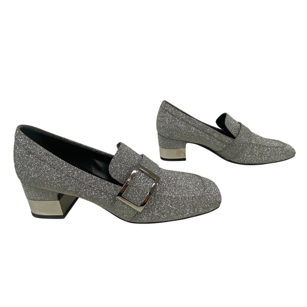 ROGERVIVIER pumps leather Silver Glitter Women 36 1/2 Used Authentic
