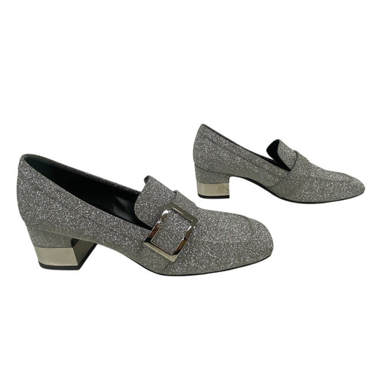 ROGERVIVIER pumps leather Silver Glitter Women 36 1/2 Used Authentic