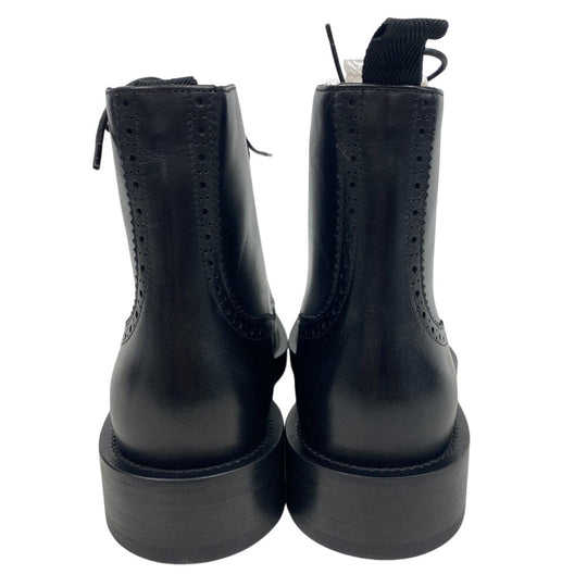 Christian Dior boots leather black short boots CD logo punching Evidence mens 41 1/2 Used Authentic