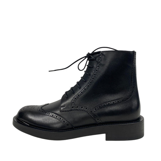 Christian Dior boots leather black short boots CD logo punching Evidence mens 41 1/2 Used Authentic