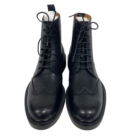 Christian Dior boots leather black short boots CD logo punching Evidence mens 41 1/2 Used Authentic