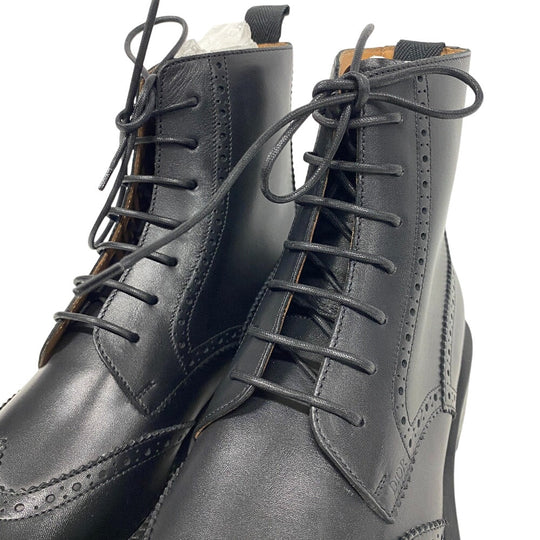 Christian Dior boots leather black short boots CD logo punching Evidence mens 41 1/2 Used Authentic