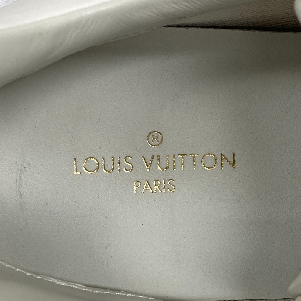 LOUIS VUITTON sneakers GO0261 leather white Monogram Ann Platt Runaway line mens 6.5 Used Authentic
