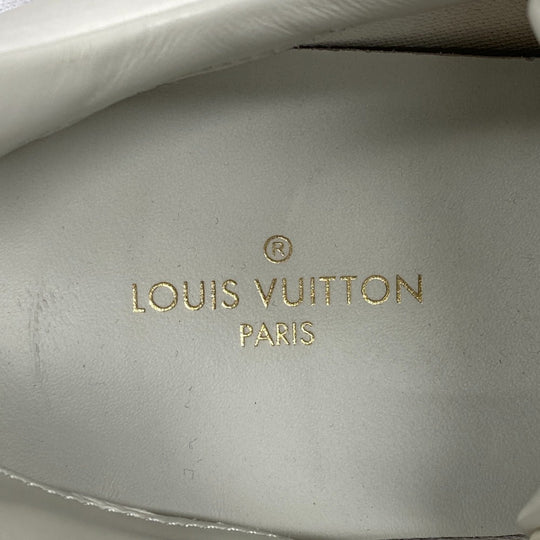 LOUIS VUITTON sneakers GO0261 leather white Monogram Ann Platt Runaway line mens 6.5 Used Authentic