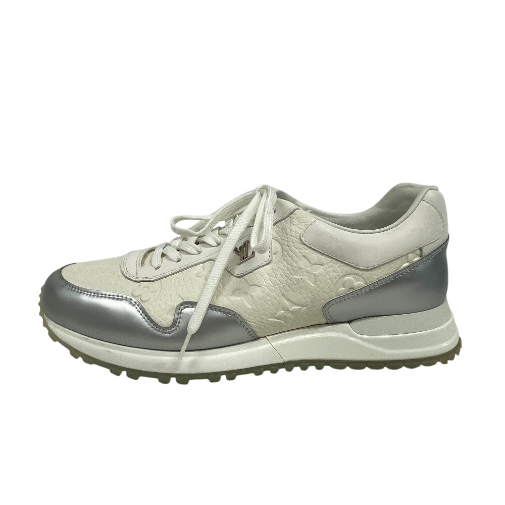 LOUIS VUITTON sneakers GO0261 leather white Monogram Ann Platt Runaway line mens 6.5 Used Authentic