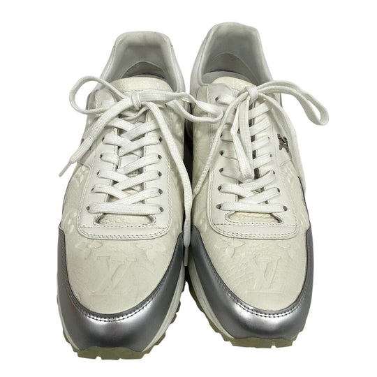 LOUIS VUITTON sneakers GO0261 leather white Monogram Ann Platt Runaway line mens 6.5 Used Authentic
